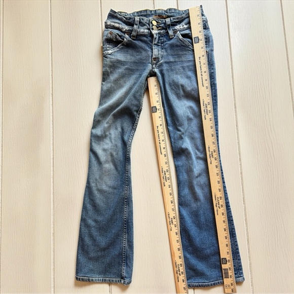 HUDSON Women’s Vintage Y2K Distressed Flare Jeans - Size 25 - Picture 8 of 13